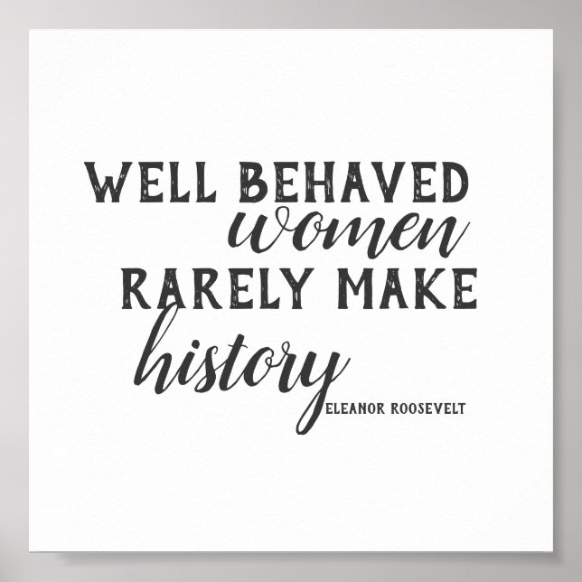 Eleanor Roosevelt poster på kvinnor (Framsidan)
