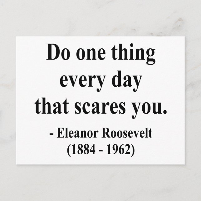 Eleanor Roosevelt Quote 2a Vykort (Framsida)