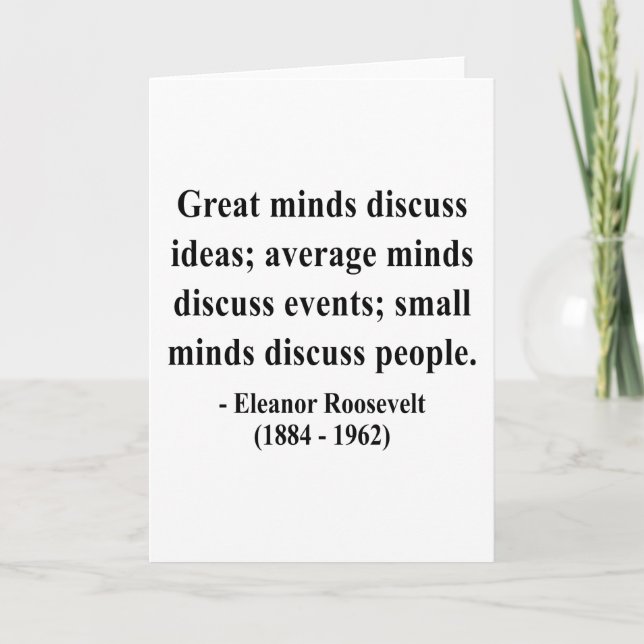 Eleanor Roosevelt Quote 5a Kort (Framsida)