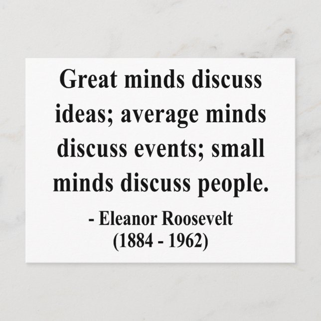 Eleanor Roosevelt Quote 5a Vykort (Framsida)