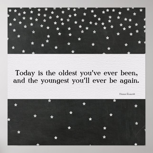 Eleanor Roosevelt Quote Chalkboard Design Poster (Framsidan)