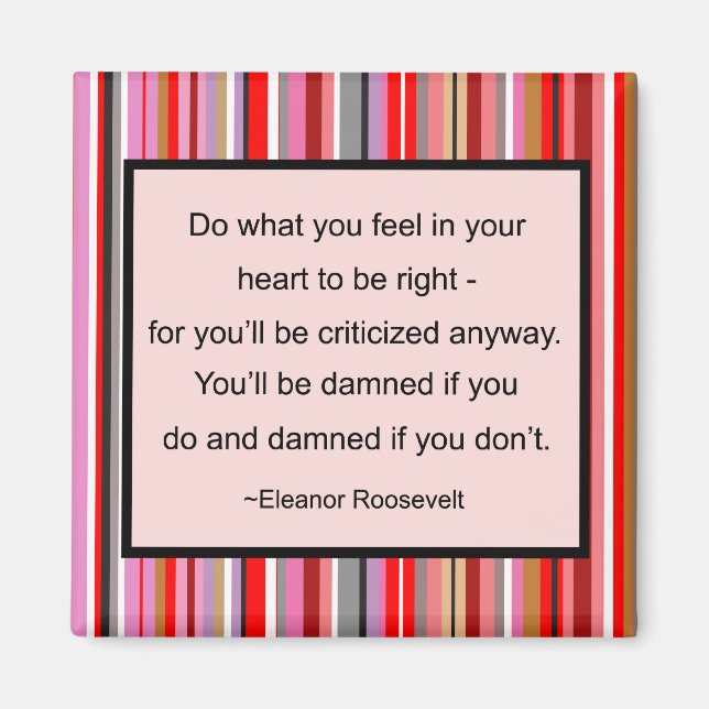 Eleanor Roosevelt Quote Magnet (Framsidan)