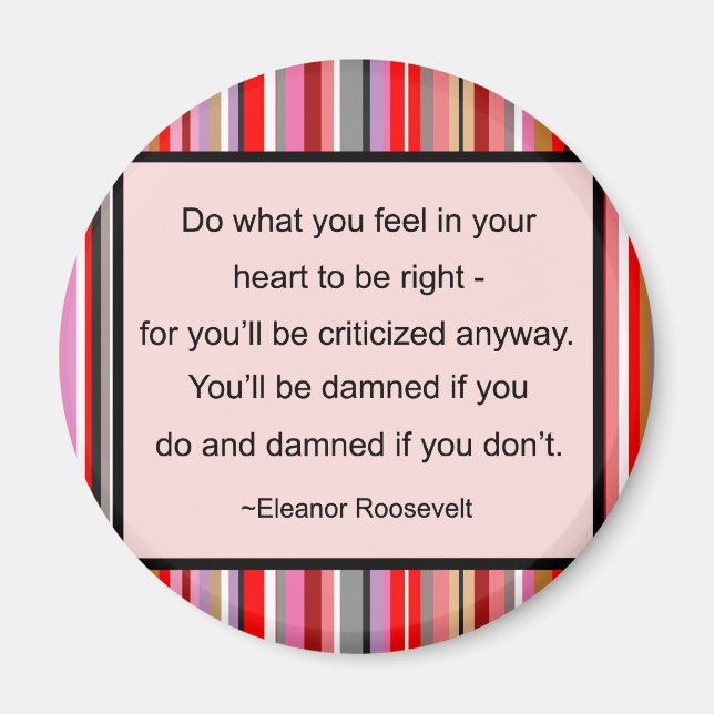 Eleanor Roosevelt Quote Magnet (Framsidan)