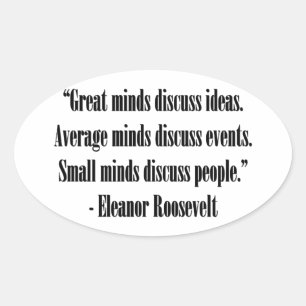 Eleanor Roosevelt Quote Ovalt Klistermärke