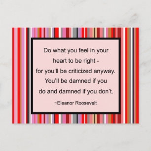 Eleanor Roosevelt Quote Postcard Vykort