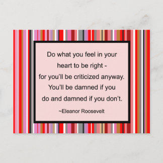 Eleanor Roosevelt Quote Postcard Vykort