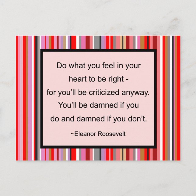 Eleanor Roosevelt Quote Postcard Vykort (Framsida)