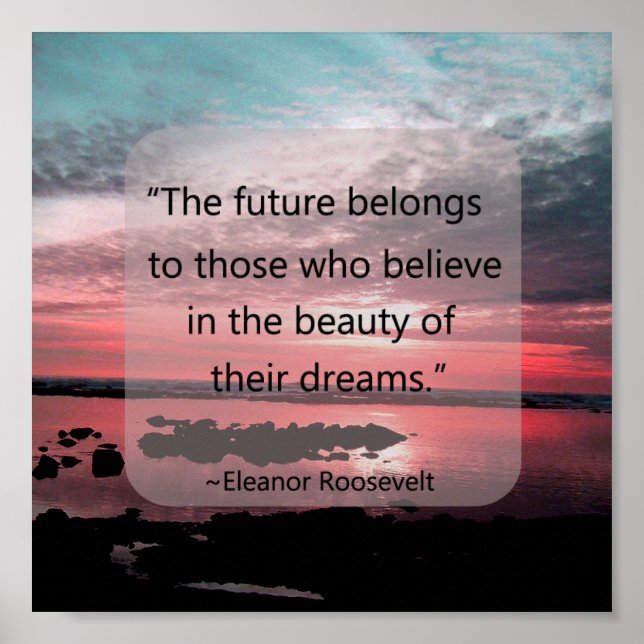 Eleanor Roosevelt Quote Poster (Framsidan)