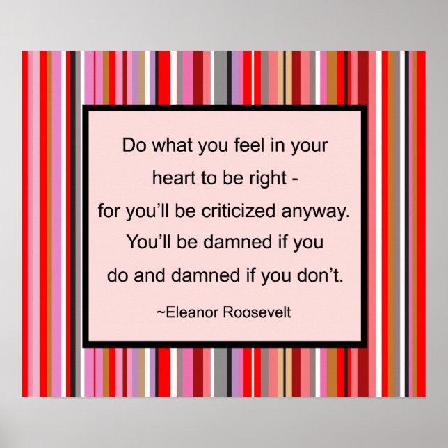 Eleanor Roosevelt Quote Poster (Framsidan)