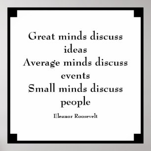 Eleanor Roosevelt Quote Underbara synpunkter Poster