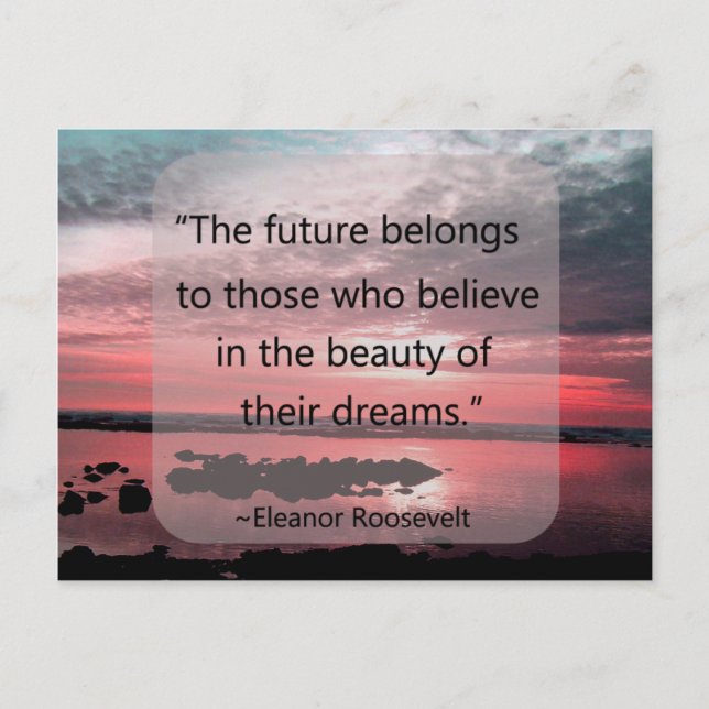 Eleanor Roosevelt Quote Vykort (Framsida)
