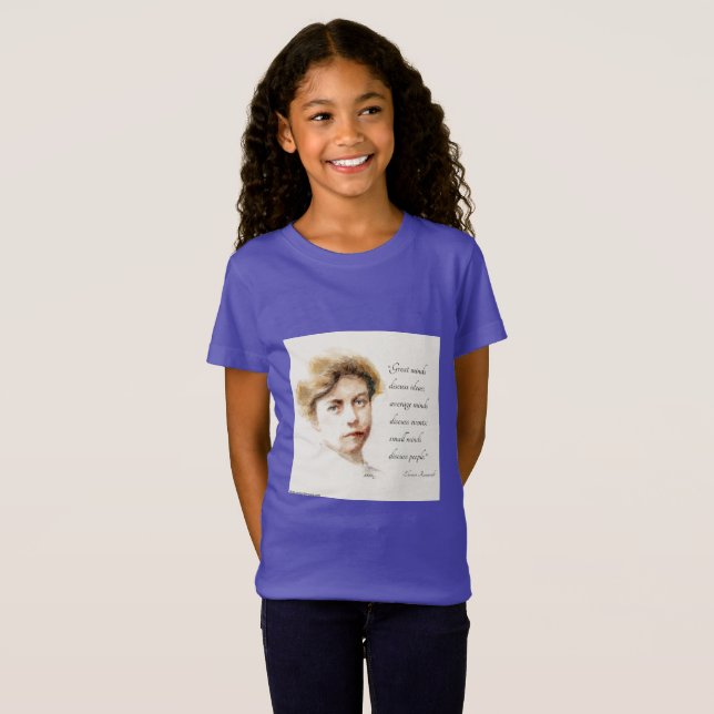 Eleanor Roosevelt & Stora Sinnen Citat T Shirt (Hel framsida)