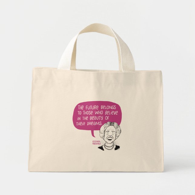 Eleanor Roosevelt tote bag Mini Tygkasse (Framsidan)