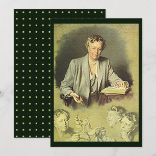Eleanor Roosevelt White House Porträtt Flat Kort