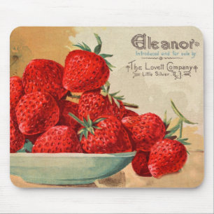 Eleanor Strawberry Seed Packet Mousepad Musmatta