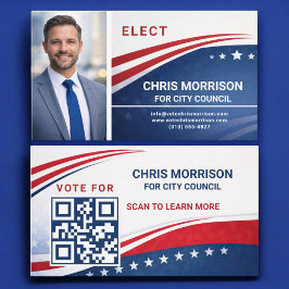 Election Campaign Photo QR Code Visitkort