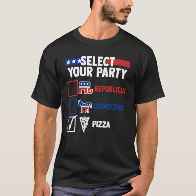 Election Humor Select Your Party Republican Democr T Shirt (Framsida)