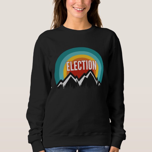Election Vintage Retro Sunset T Shirt (Framsida)
