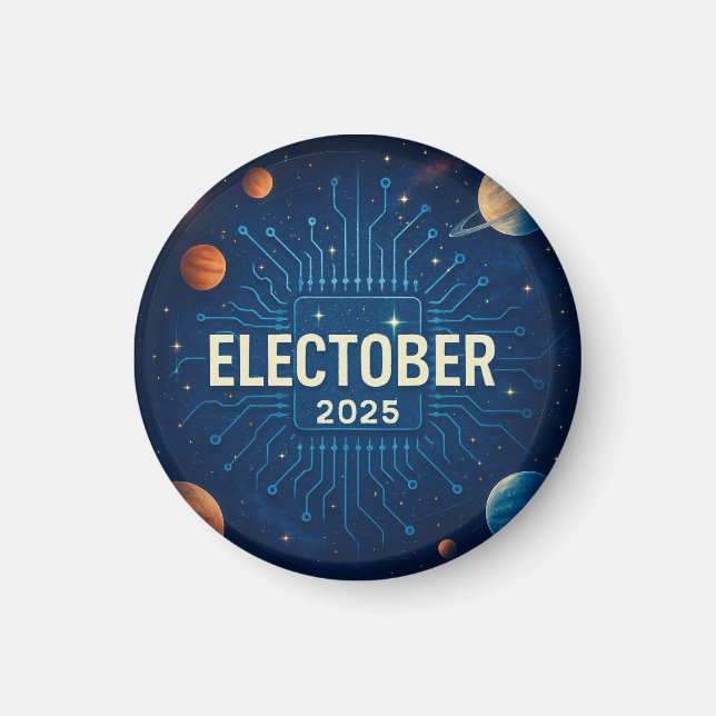 ELECTOBER 2025 Badge Magnet (Framsidan)