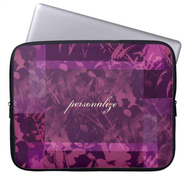 Electr laptop sleeve för Patchworklilapersonlig (Framsidan)