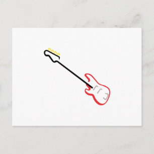 Electric Bass Guitar Vykort