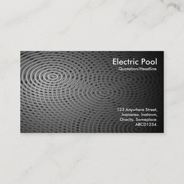 Electric Bassäng 010 Visitkort (Framsida)