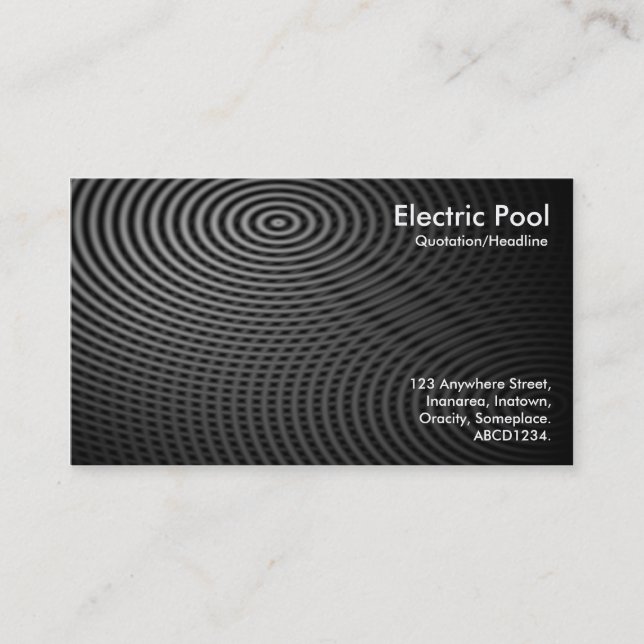 Electric Bassäng 01 Visitkort (Framsida)