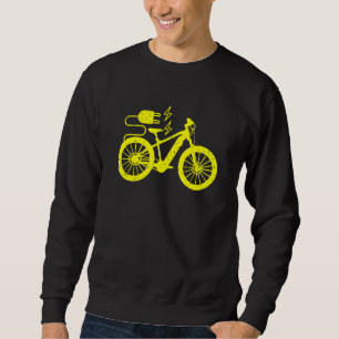 Electric Bike E Bike Ecycle Bicycle Silhouette Lång Ärmad Tröja