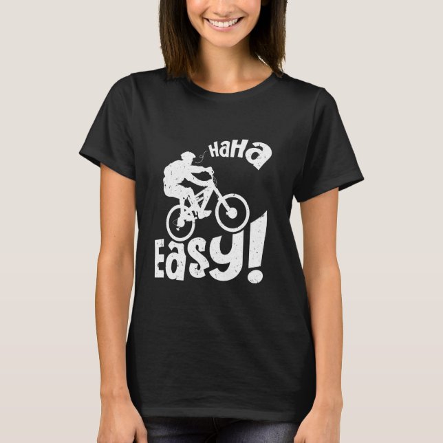 Electric Bike HA EASY E-Bike Funny EBike Rider T Shirt (Framsida)