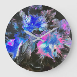 Electric Bloom Abstract Clock Stor Klocka