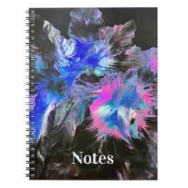 Electric Bloom Abstract Spiral-bound Notebook Anteckningsbok