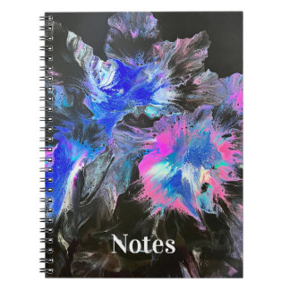 Electric Bloom Abstract Spiral-bound Notebook Anteckningsbok