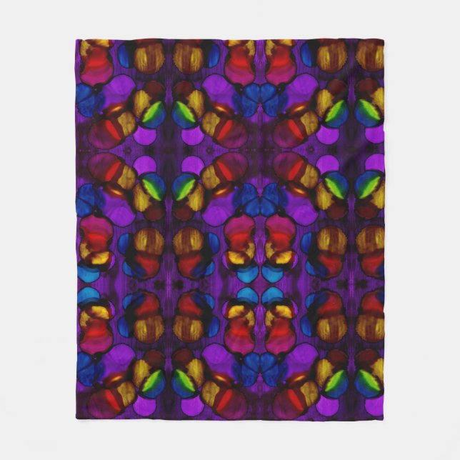 Electric Bloom Fleecefilt (Framsidan)