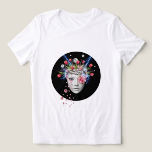 Electric Bloom Goddess Tee ⚡ 🌸