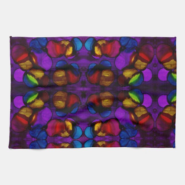 Electric Bloom Kökshandduk (Horisontell)