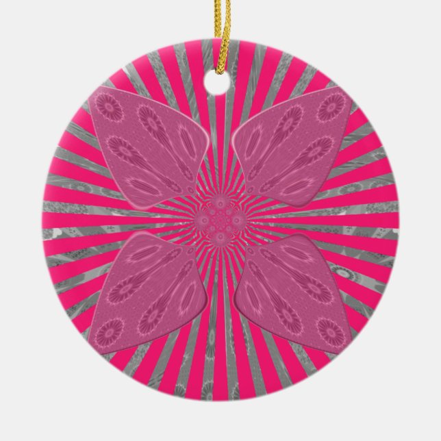 Electric Bloom Vingar: En mycket Edgy och vacker Julgransprydnad Keramik (Framsidan)