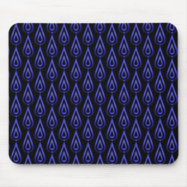 Electric Blue Flickering Flames Mousepad Musmatta (Framsidan)
