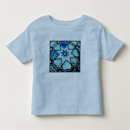 Electric Blue Hearts & Stars Småbarn T Shirt
