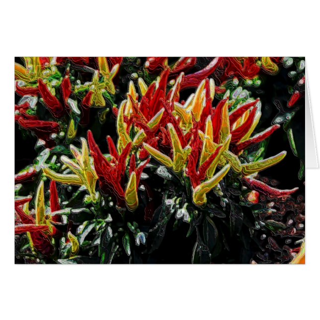 Electric Chili Peppers Hälsningskort (Framsidan Horizontal)