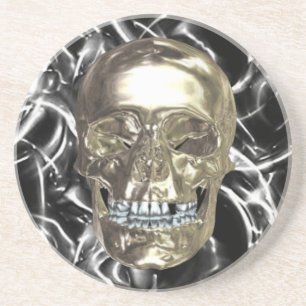 Electric Chrome Skull Underlägg