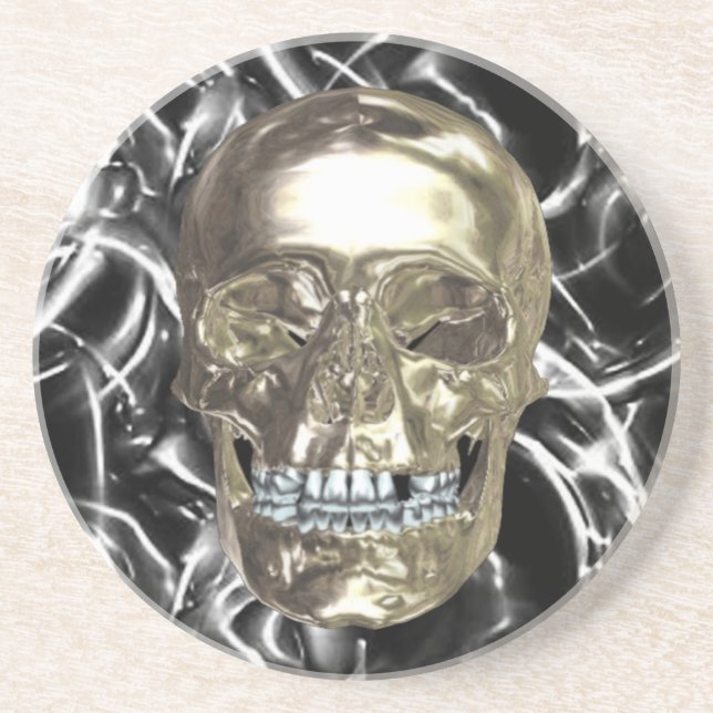 Electric Chrome Skull Underlägg (Framsidan)