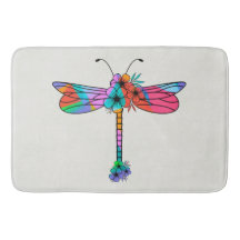 Electric Dragonfly A Bath Mat