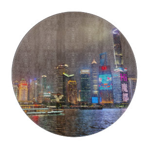 Electric Dreams - Futuristiska Shanghai Skyline, A