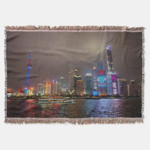 Electric Dreams - Futuristiska Shanghai Skyline, A Filt