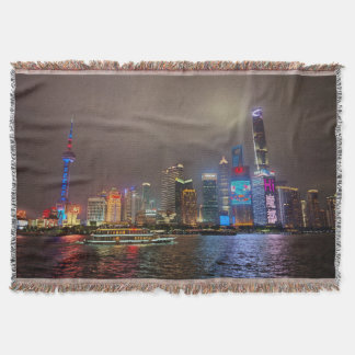 Electric Dreams - Futuristiska Shanghai Skyline, A Filt