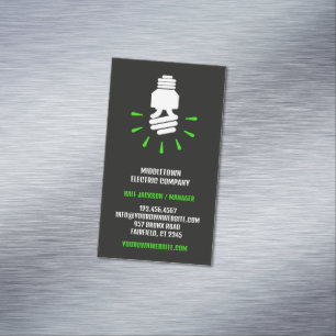 Electric Eco Bulb Magnetiska Visitkort