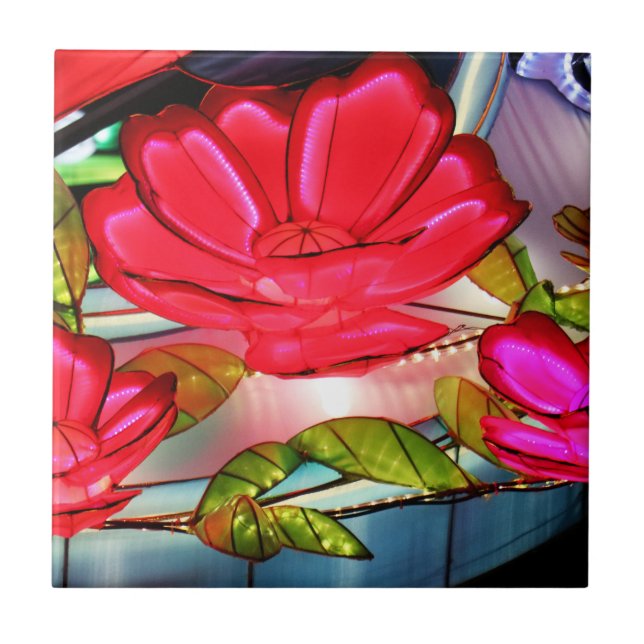 Electric Elegance in Rose  Kakelplatta (Framsidan)