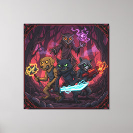 Electric Fantasy Animal Warrior Art Canvastryck