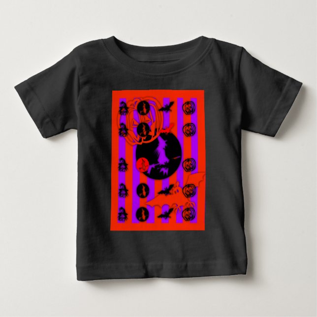 Electric Färg Halloween Black Baby Tee (Framsida)