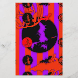 Electric Färger Pop Halloween Stationery Brevpapper